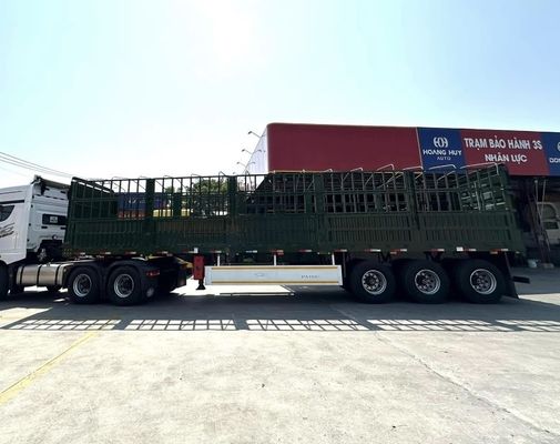 High Side Drop Fence Cargo Semi Trailer met SAF Two Speed 28t Heavy Duty Landing Gear