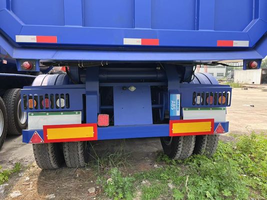 4 assen Hydraulische achterste dump-end kantelende halve aanhanger voor het transport van zandsteen