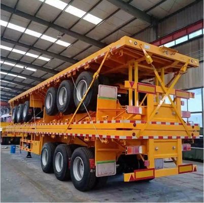 Hoge capaciteit 40ft flatbed container trailer met 3 assen en 12400x2610x1550mm Grootte
