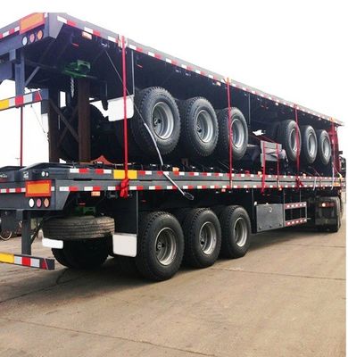 Aanpasbare Container Flatbed Truck Trailer in populaire stijl en kleur met 3 assen
