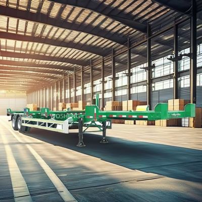 Leaf Spring 28 ton/pc Staal skelet half-aanhangwagens voor containervervoer in de haven