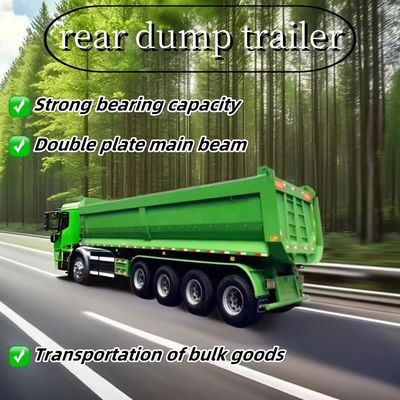 Truck Trailer met aanpasbare U-type Heavy Duty 3-8 Assen Achterste Dump Semi-Trailer