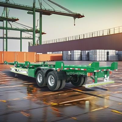 Leaf Spring 28 ton/pc Staal skelet half-aanhangwagens voor containervervoer in de haven