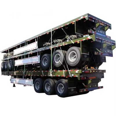40ft container 3-assige platbed trailer voor zware lading en langeafstandsvervoer