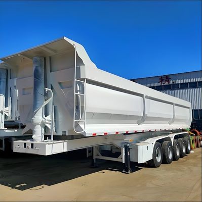 Dubbellijnremsysteem Dumptrailer van 30-40 kubieke meter voor het vervoer van zandsteen en graan