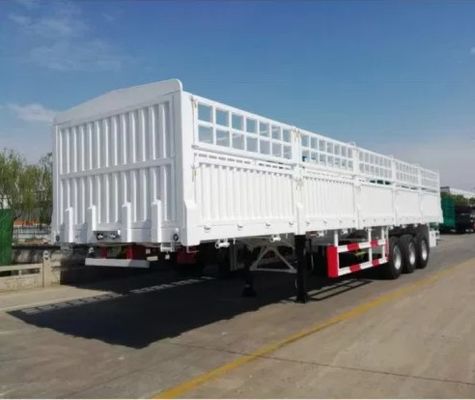 Truck Trailer Hoog hek Veehouderij Dieren Beeste Veevoergoederen Cargo Halvtrailer met 3/4 as