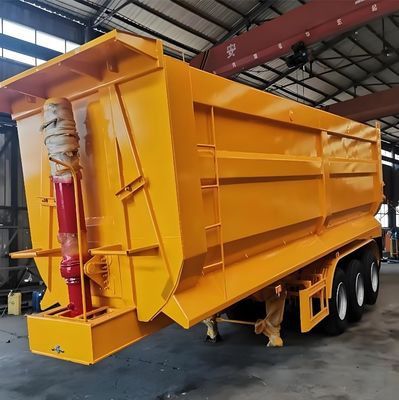 Semi-aanhangwagen 50-80 ton Hydraulische 3 as 4 as 5 as kantelend kantelend kantelend achterste dumptruck aanhangwagen