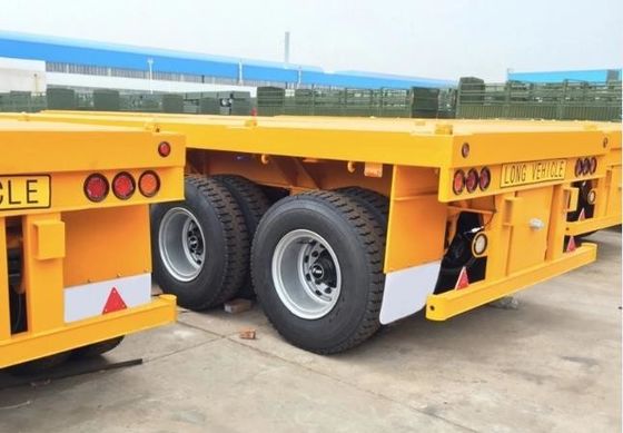 Maximale nuttige lading 20T-80T 40 ft 2 3 assen platgelegen half-aanhanger voor langeafstandsvervoer
