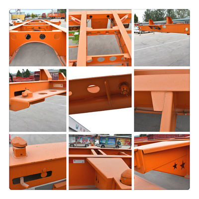 90 w mm*13/16 dikte mm*10 laag Leaf Spring 40ft Skeleton Semi Trailer voor Container
