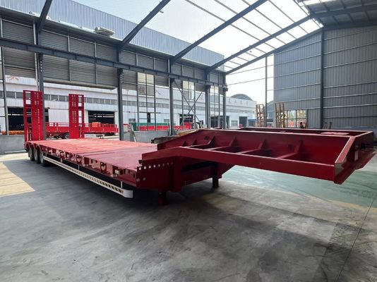 Hoge capaciteit 60-120 ton Gooseneck Low Bed Semi-trailer met goede en 3-5 ascapaciteit