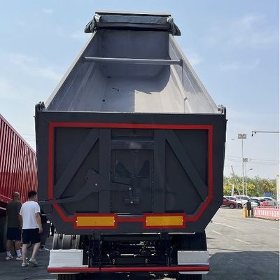 Directe hydraulische rotsmijnbouw-dump-half-aanhangwagen met mechanische ophanging