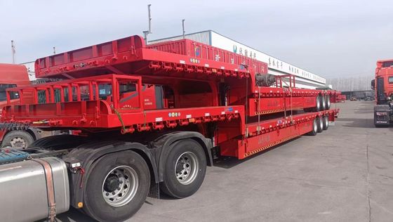 Hoge capaciteit 60-120 ton Gooseneck Low Bed Semi-trailer met goede en 3-5 ascapaciteit