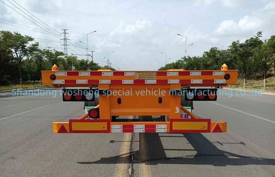 12400x2500x1550mm 2 3 4 Assen Skelet Halve aanhanger voor Container Transport 40ft Container