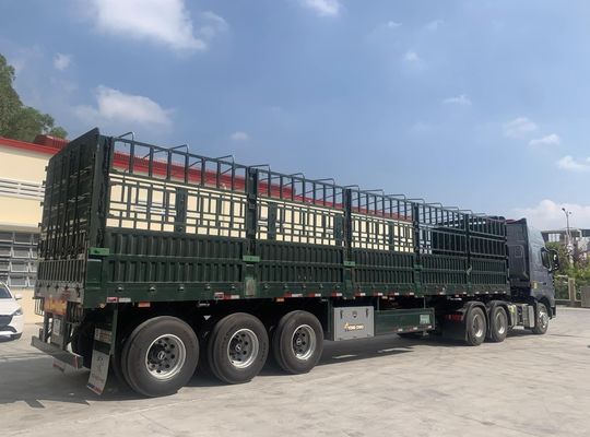 3/4 Assen 50 Tons hek Halve aanhangwagen voor groenten en vee Aanpasbare optie