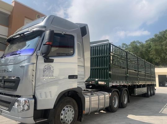 3/4 Assen 50 Tons hek Halve aanhangwagen voor groenten en vee Aanpasbare optie