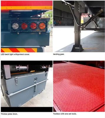 Semi-aanhangwagens met drie- en vierassige as, platgelegen semi-aanhangwagens voor het vervoer van bouwmaterialen
