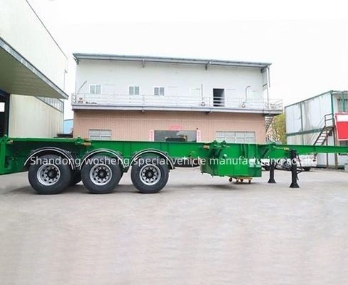 Aanpasbaar 12.38x2.48x1.55m Container Skeleton Halve aanhanger voor containervervoer