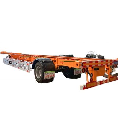 28 ton/pc Verruimbare skelethalve trailer voor flexibel containervervoer