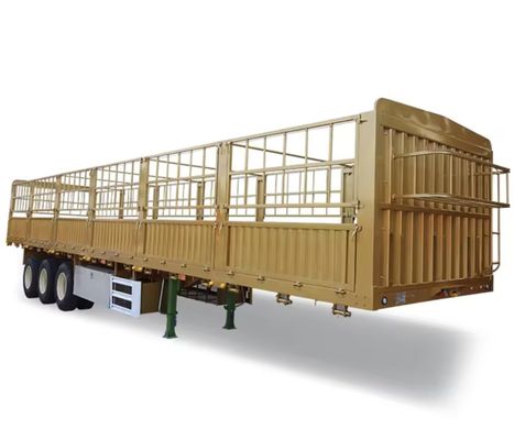 Q345B/T700 Halve aanhangwagen met vier-assige zijheining voor bulk- en diervervoer