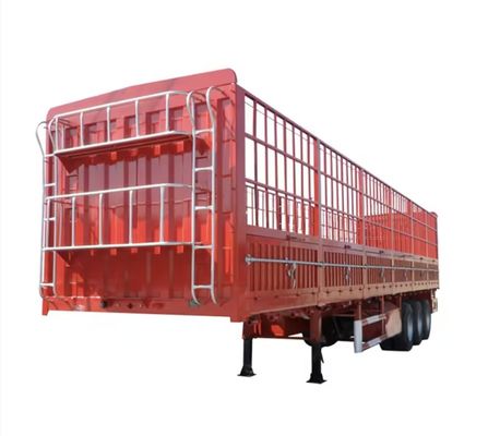 Q345B/T700 Halve aanhangwagen met vier-assige zijheining voor bulk- en diervervoer
