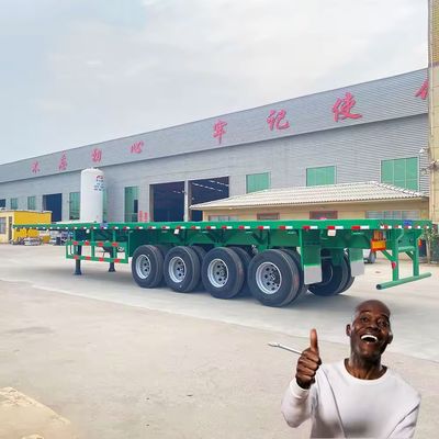 12R22.5 banden platbed half-trailer voor Afrika Tare Gewicht 20T-80T Containervervoer