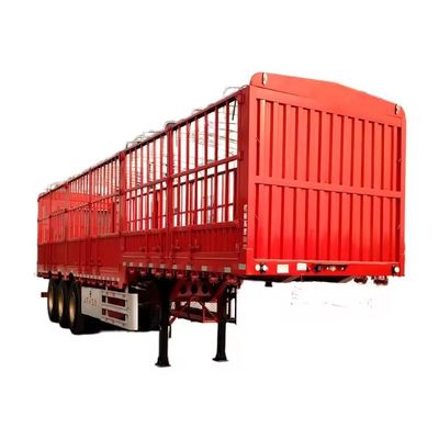Q345B/T700 Halve aanhangwagen met vier-assige zijheining voor bulk- en diervervoer