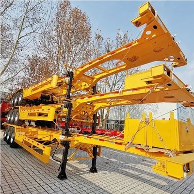 JOST 2&quot; 50mm of3.5&quot; 90mm King Pin 2024 3 axel skelet Container Chassis Semi-trailer