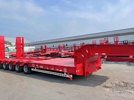 40-100TON laag laadbaar aanhangwagen voor het veilig vervoer van zwaar materieel