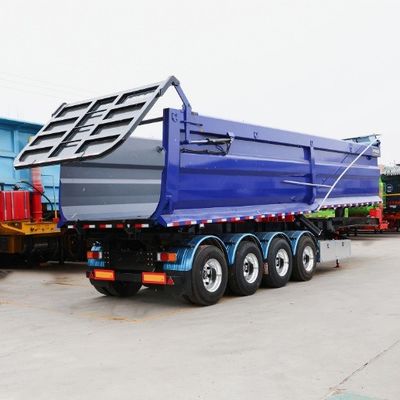Functie vrachtvervoer Halve aanhangwagen U-type eindkoppelaar Hydraulische achterste dump aanhangwagen