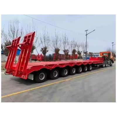 Staal 40-100TON Container Truck Trailer Gooseneck Low Loader Semi-trailer met 4 assen