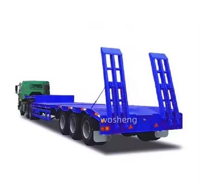 Staal 40-100TON Container Truck Trailer Gooseneck Low Loader Semi-trailer met 4 assen