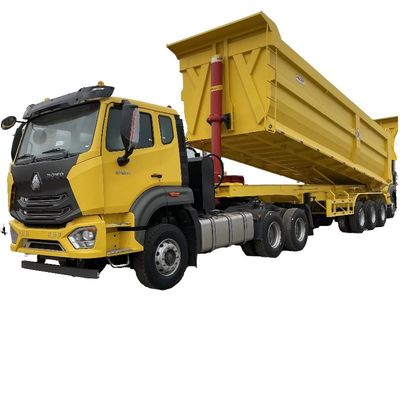 3/4/5as Tilting Tipping Tipper achterste dump halve aanhangwagen voor zandsteen graan transport