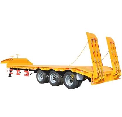 Semi-trailer met lage lading voor zware apparatuur 2/3/4 assen en dubbellijnremmen