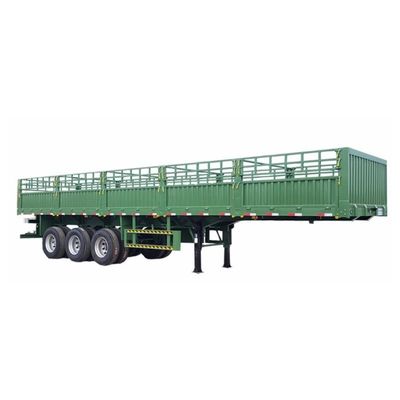Semi-trailer voor groenten en vee 3 as 7,5 ton Tare Gewicht Mechanische ophanging