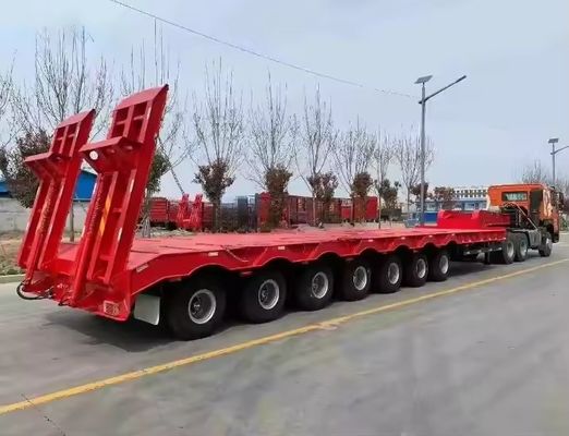 120T capaciteit laag bed vrachtwagen half aanhangwagen hanger lucht of mechanische met garantie