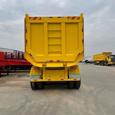 Duurzame 40 kubieke 3 as U-vorm achterste dump half-aanhanger voor bouwmateriaal