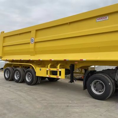 Duurzame 40 kubieke 3 as U-vorm achterste dump half-aanhanger voor bouwmateriaal