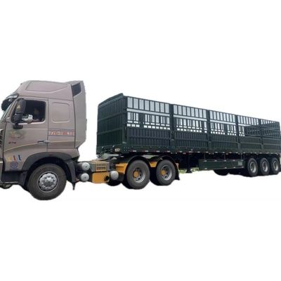 Op maat gemaakte multiassige staalhalf-aanhangwagen voor vrachtwagenheining en maximale lading 40-80 ton