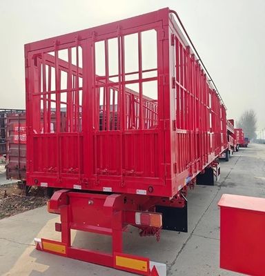 Op maat gemaakte multiassige staalhalf-aanhangwagen voor vrachtwagenheining en maximale lading 40-80 ton