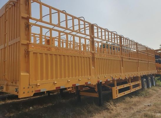 Op maat gemaakte multiassige staalhalf-aanhangwagen voor vrachtwagenheining en maximale lading 40-80 ton