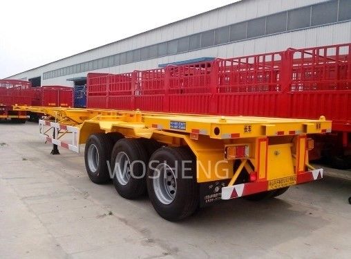 48ft platbed/skeleton terminal havencontainer scheepvaarttrailer vrachtwagen met hoofdstraal Q345B