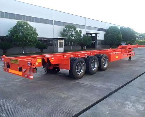 20ft 40ft 45ft Container Skelet Semi-trailer Tare Gewicht 6,5 ton Landing Gear 28ton/pc