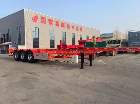 2 as 3 as 4 as skelet aanhangwagen voor het vervoer van 20ft 40ft 45ft containers in het beste geval