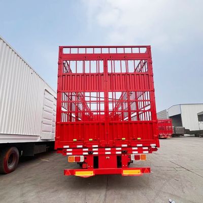 3 Assen 60 ton Varkens Schaap Beest Cargo Transport Staak Zaal Aanhangwagens voor landbouw