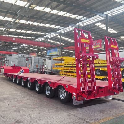Aanpasbaar 3 4 5 Assen 50 80tons Steering Uitbreidbare Drop Lowbed Semi Truck Trailer
