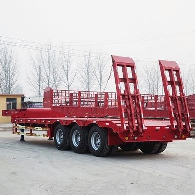 Aanpasbaar 3 4 5 Assen 50 80tons Steering Uitbreidbare Drop Lowbed Semi Truck Trailer