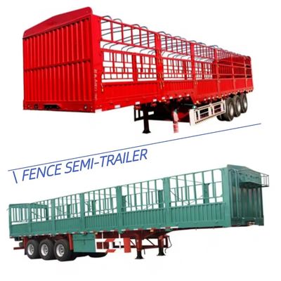 SAF Two Speed Leaf Spring Cattle Trailer voor het vervoer van Hurdle Semi-Trailers