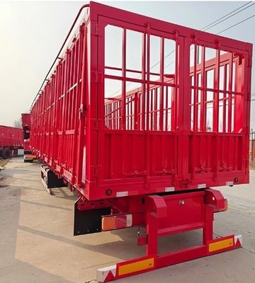 SAF Two Speed Leaf Spring Cattle Trailer voor het vervoer van Hurdle Semi-Trailers