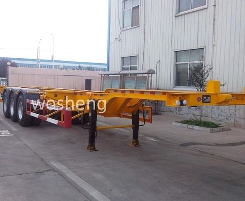 3 assen FUWA 50 ton vrachtwagen aanhangwagen container chassis skelet half aanhangwagen voor Afrika