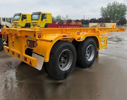 3 assen FUWA 50 ton vrachtwagen aanhangwagen container chassis skelet half aanhangwagen voor Afrika